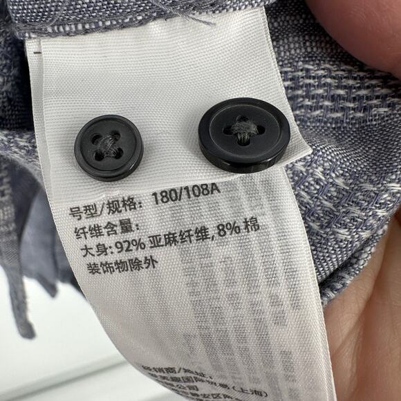 Abercrombie Fitch Linen Collection Shirt Men LARGE Summer Lightweight Preppy - Picture 9 of 14